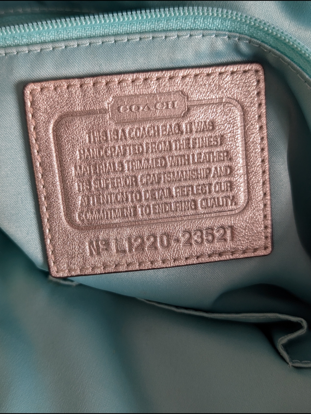 Coach Poppy Embossed Signature Logo Multicolor Tote - Picture 10 of 12